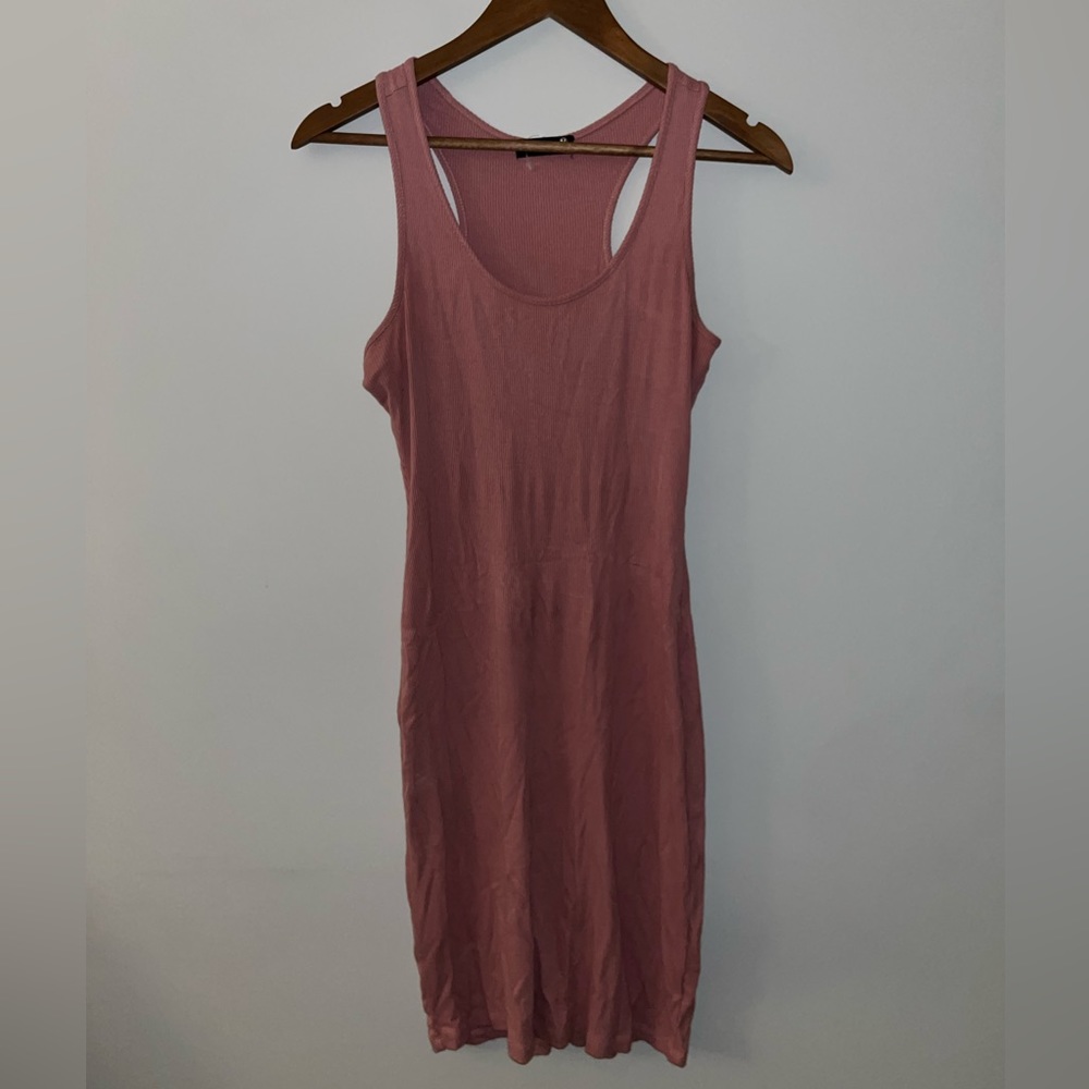 Popular 21 Pink Ribbed Dress